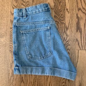 American Apparel High Waisted Jean Shorts
